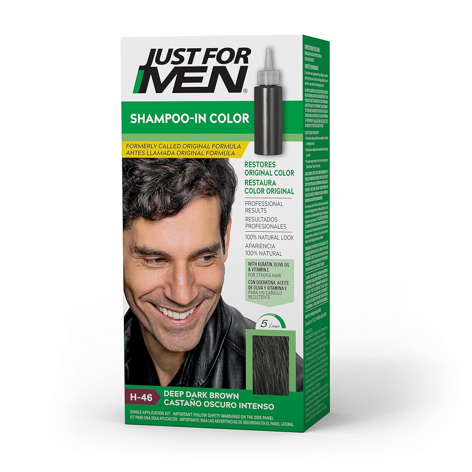 Just For Men Shampoo Hair Color In Deep Dark Brown H-46